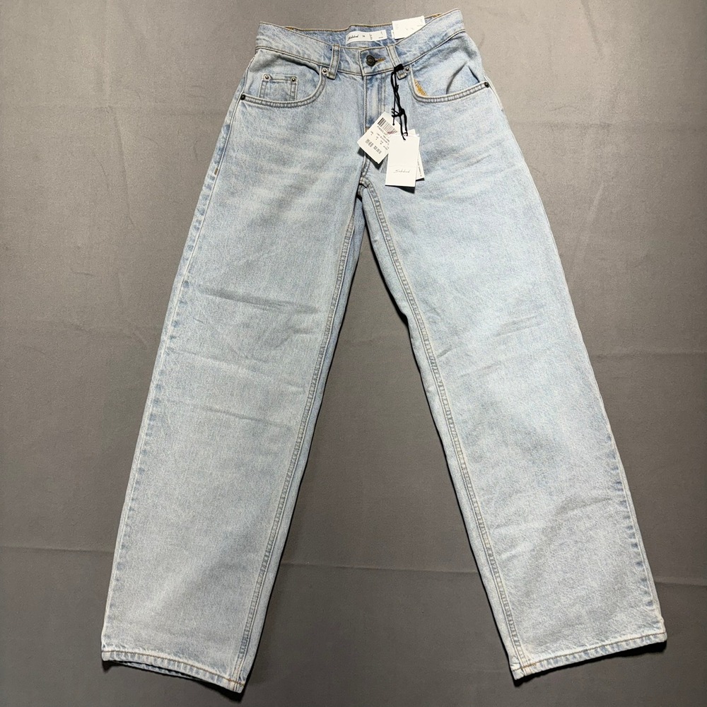 Subdued Light Blue Denim Wide Leg Jeans High Waisted Size 0 IT 36 PN0BDL6036119